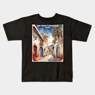 San Pedro Tlaquepaque Jalisco Mexico Vintage Tourism Travel Kids T-Shirt